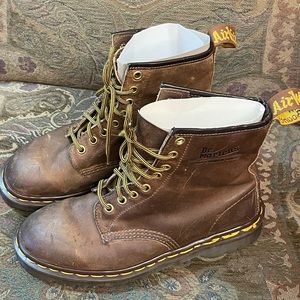 Vintage 90s Dr Martens 1460 Boot Women US 9 Brown Made in England